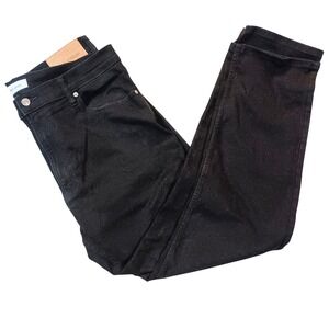 Calvin Klein Men's Black Stretch Denim Jeans Standard Slim Straight Fit SKUM062